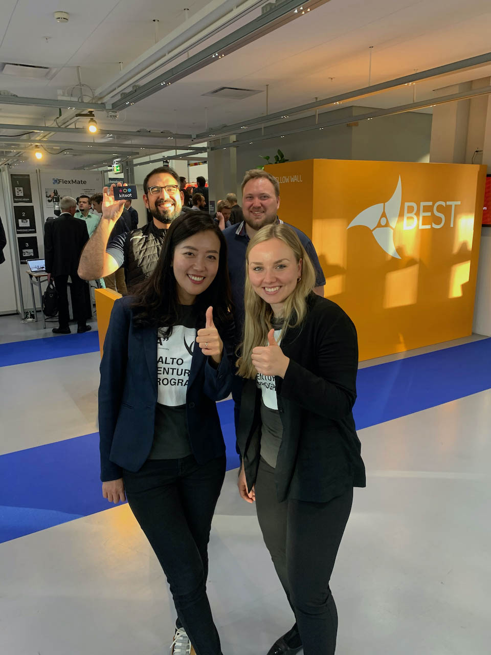 Happy visitors and friends from the Aalto Ventures