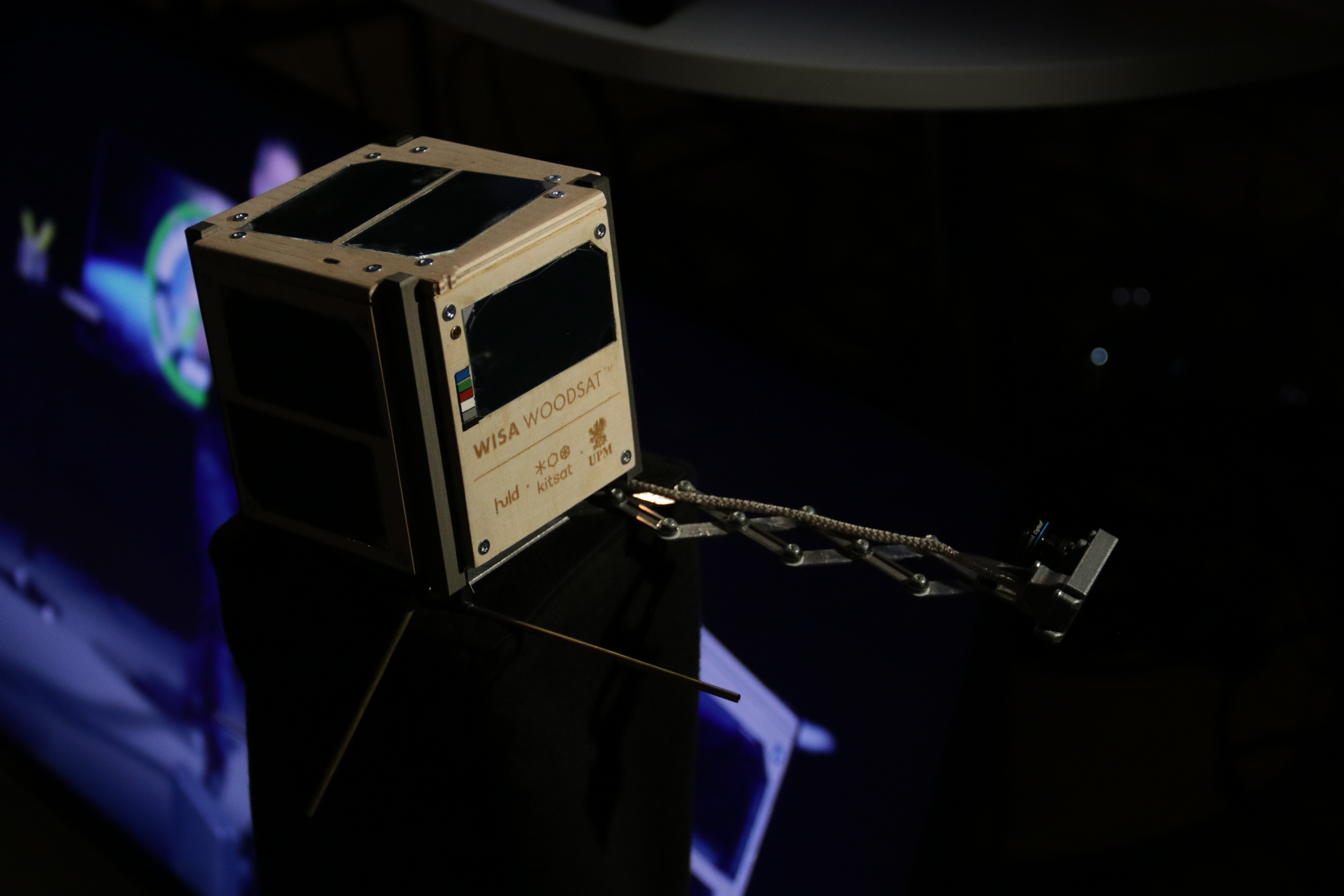 WISA Woodsat prototype at the event on 12 May 2021.