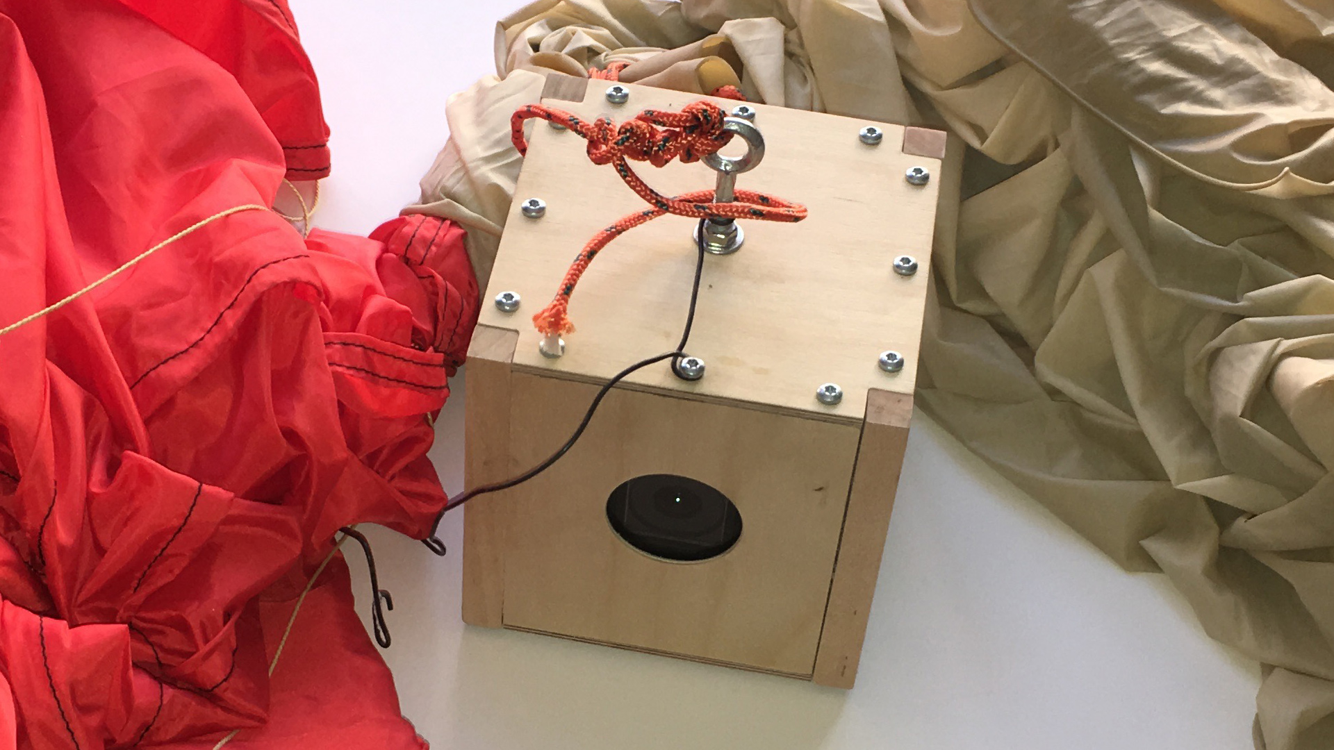 Very first wooden satellite model from 2017.