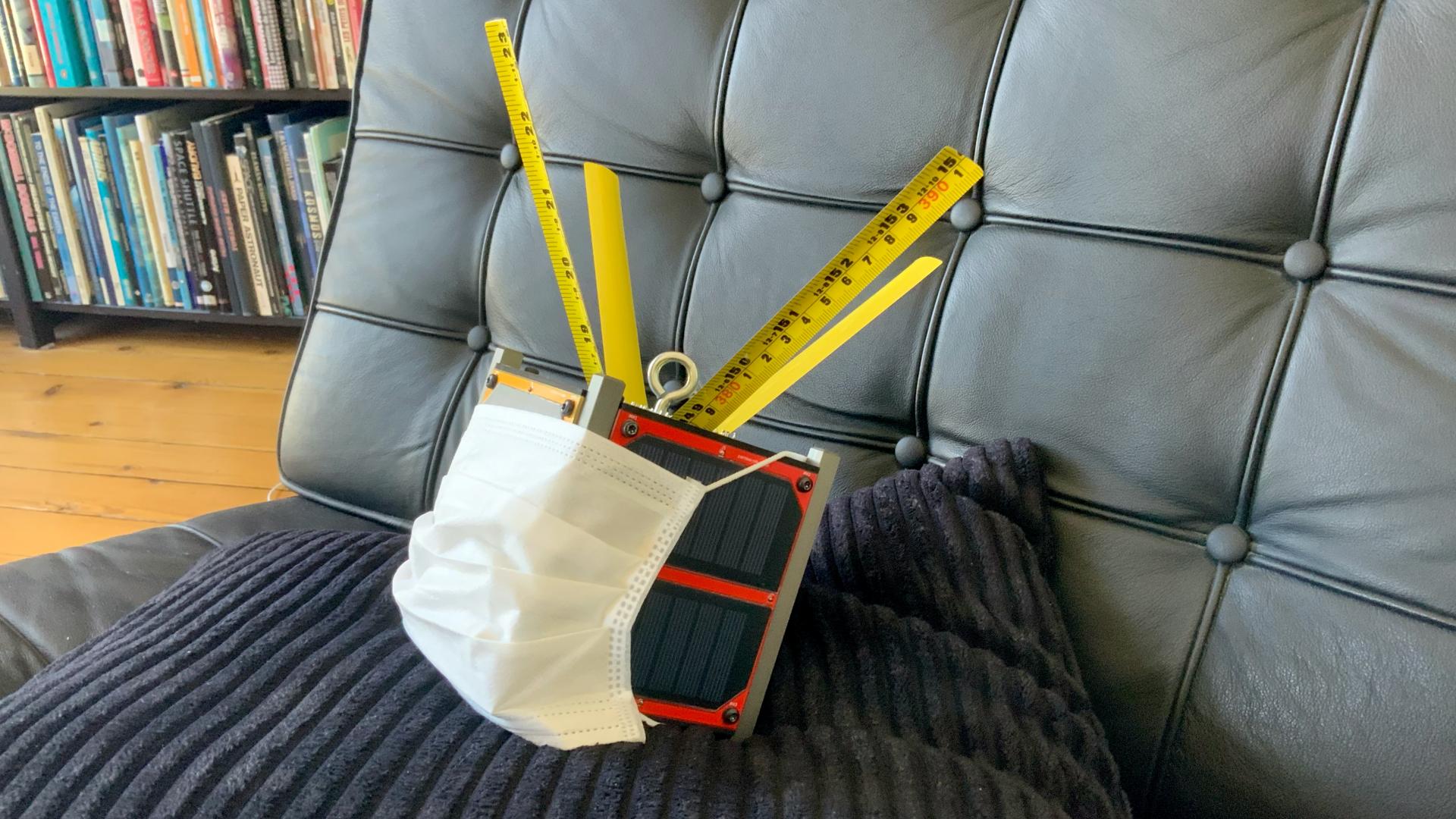 Kitsat with a face mask