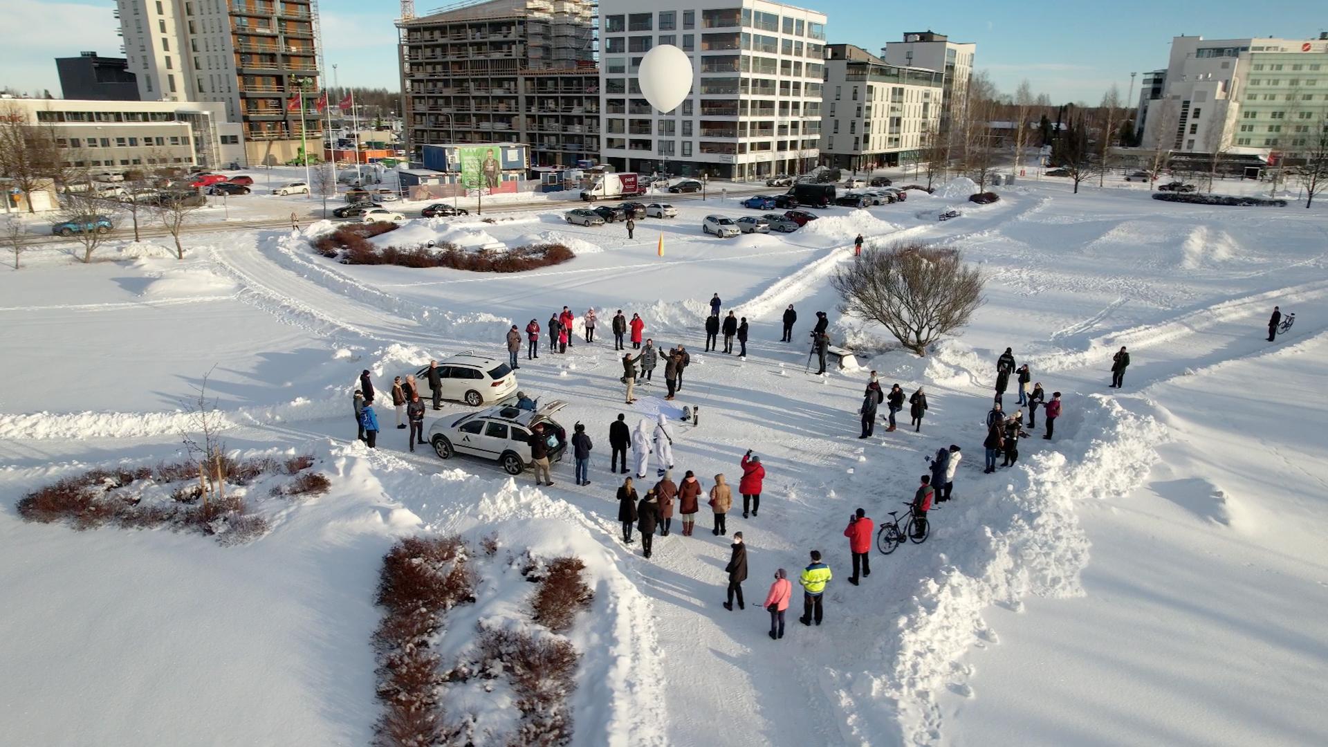 Balloon lifting off from Seinäjoki